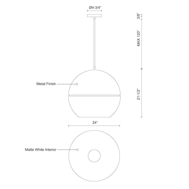 Kuzco Lighting 1 - Light Single Pendant