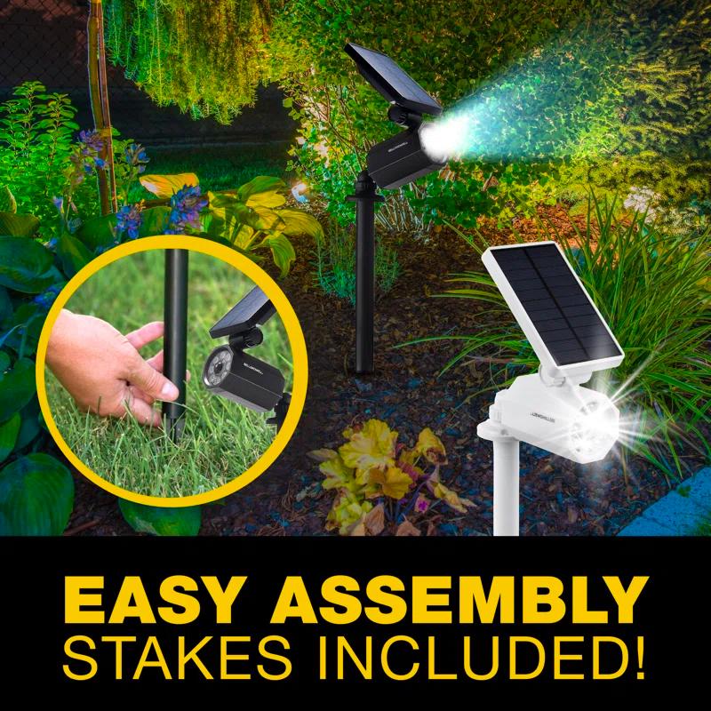 Bell + Howell LED Solar Powered Dusk to Dawn Outdoor Security Spotlight with Motion Sensor and Timer