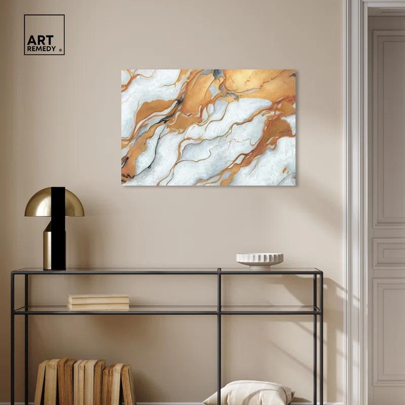 Art Remedy Gold Marble Boho Neutral Abstract Wall Art by Art Remedy