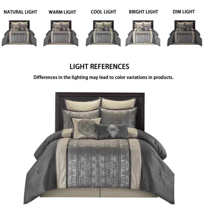 Arabesque 8 Piece Traditional Comforter Set