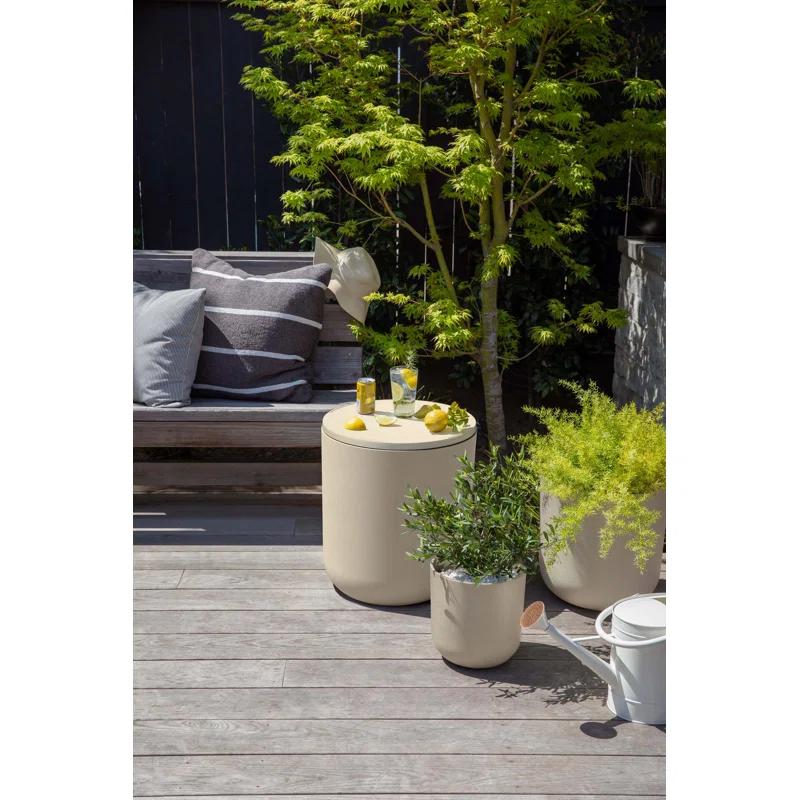 Veradek Kona Round Plastic Outdoor Side Table