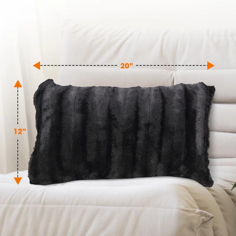 Faux Fur Throw Pillow (Set of 2)