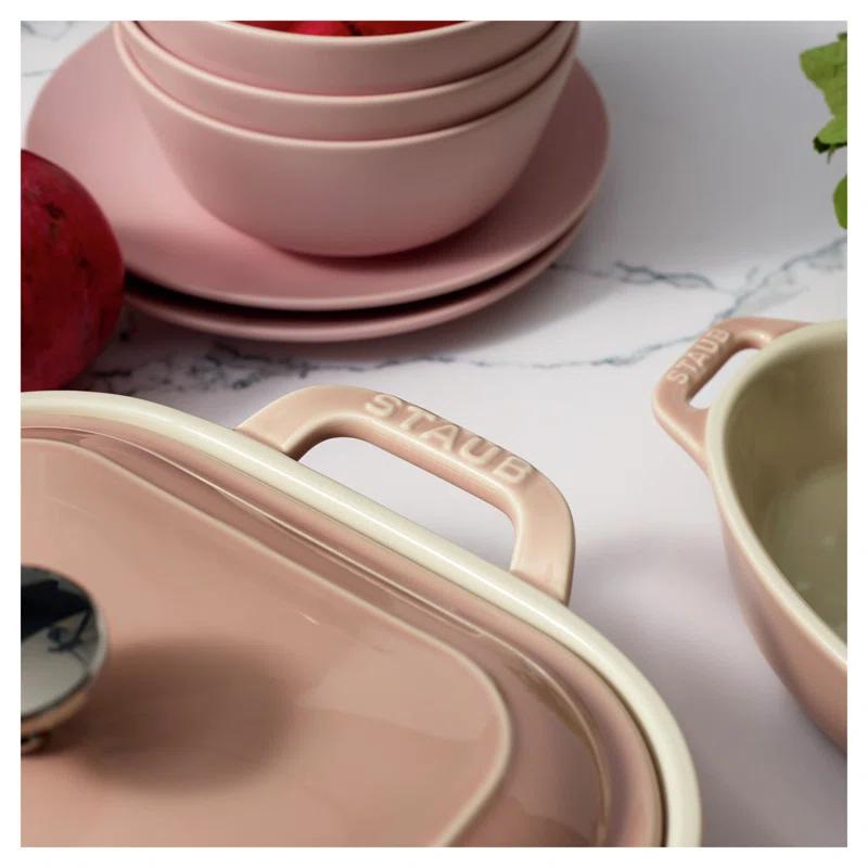 Staub Staub Ceramic 4-Pc Baking Pans Set, Casserole Dish With Lid, Brownie Pan,