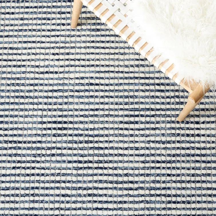 Latitude Run® Abstract Hand Tufted Wool Striped Rug