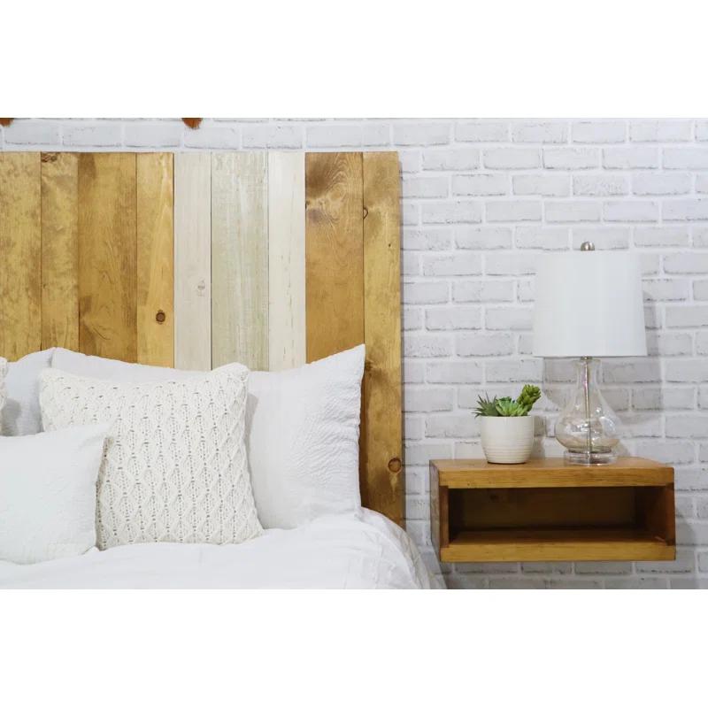 Loon Peak® Anaye Boho Euro Design Solid Wood Panel Headboard Floating Style - Wall Mount