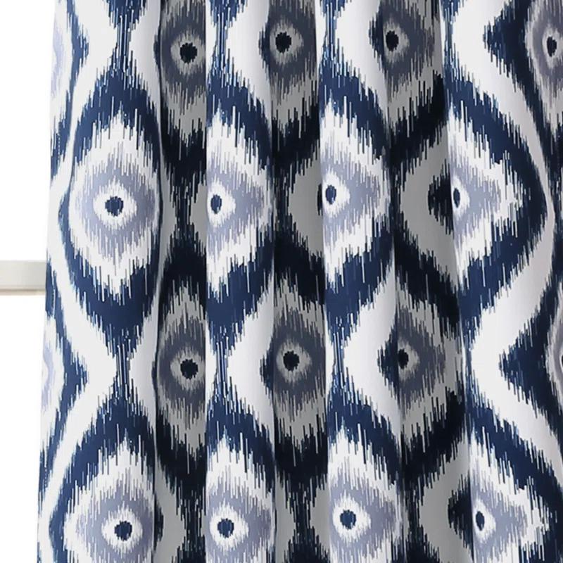 Lush Decor Diamond Ikat Polyester Semi Sheer Curtain Pair (Set of 2)