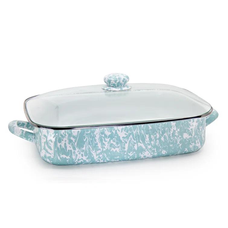 Golden Rabbit Grey Swirl Roasting Pan