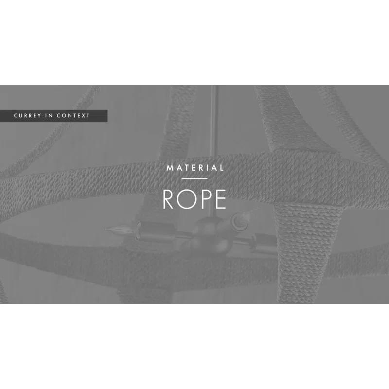 Braided Abaca Rope and Metal 47'' Console Table with Storage