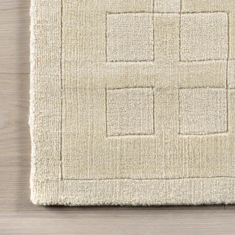 Latitude Run® Rune Bordered Wool-Blend Area Rug