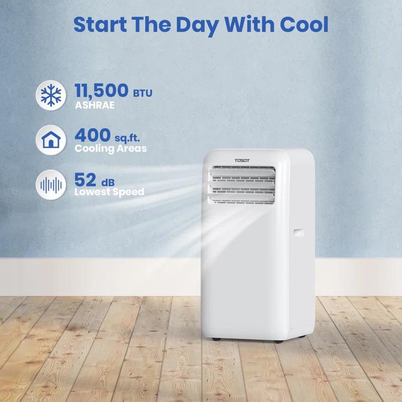 Tosot TOSOT 11500 BTU Portable Air Conditioner for 400 Square Feet with Remote and Auto Swing