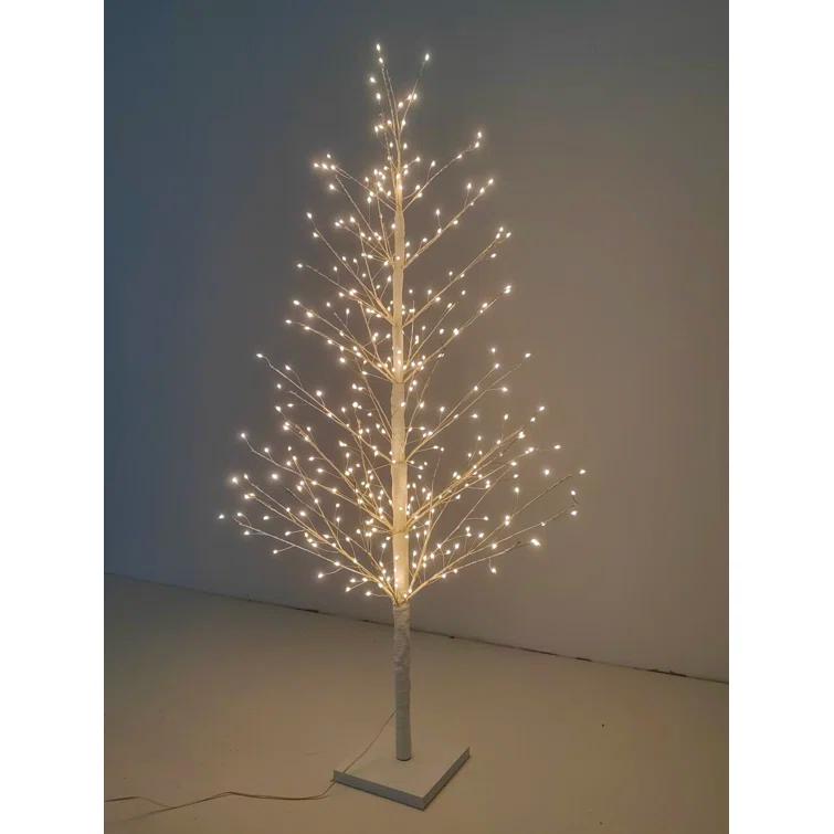 White Birch Tree with LED Lights Indoor Use Only