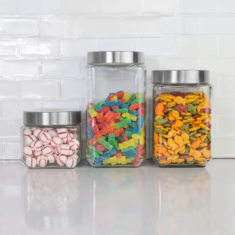 Prep & Savour Glass Canister - Set of 4
