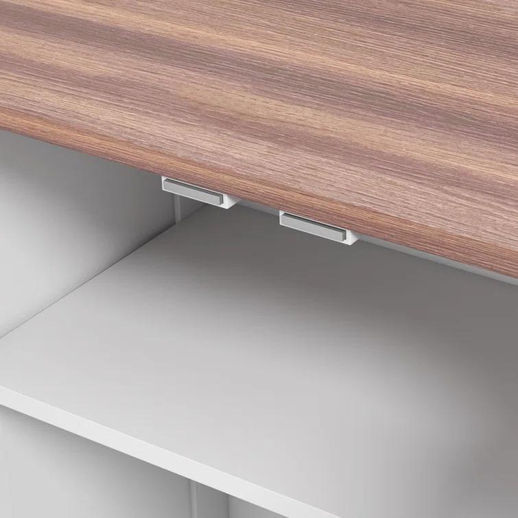 Pawhut Dog Feeding Station, Dog Food Storage Cabinet With Hidden Dog Bowls, Adjustable Panel, Hooks For Medium Sized Dogs