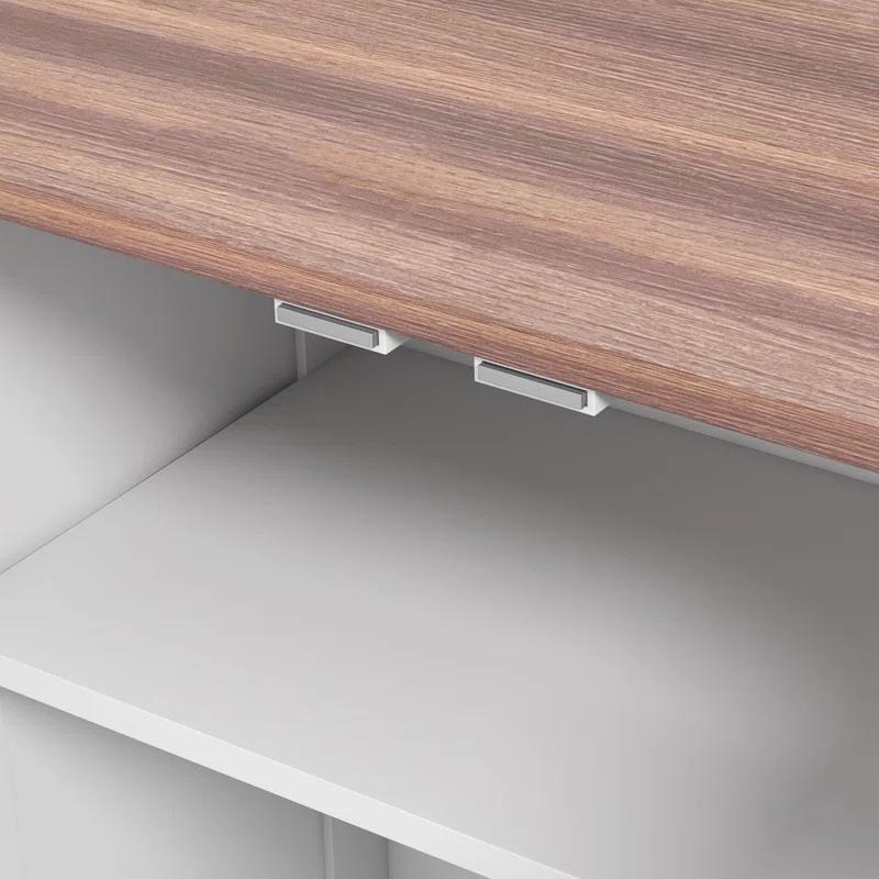 Pawhut Dog Feeding Station, Dog Food Storage Cabinet With Hidden Dog Bowls, Adjustable Panel, Hooks For Medium Sized Dogs