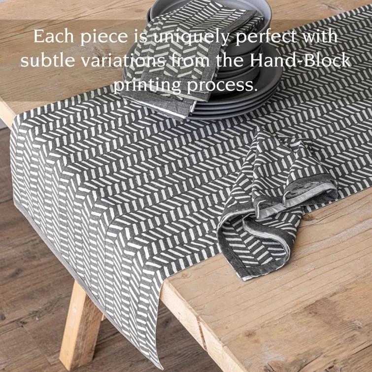 over&back Hand-Blocked Table Runner