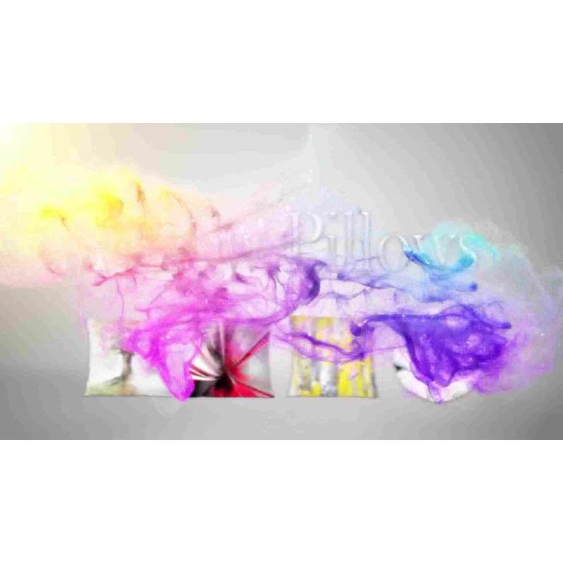 Amazing Multi Color Petals Dandelion - Floral Printed Throw Pillow