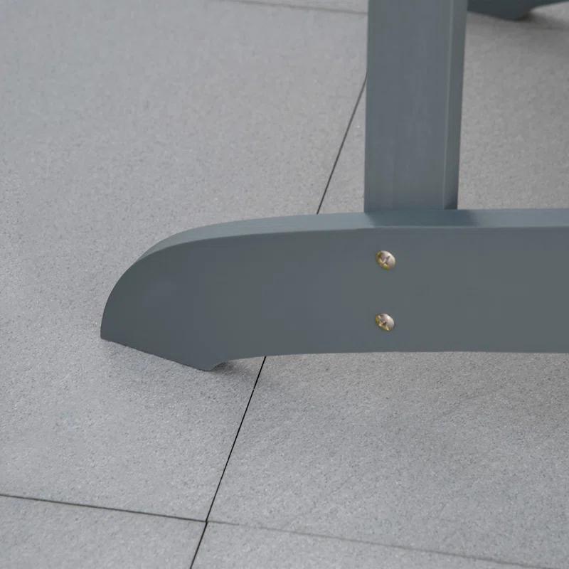 Highland Dunes Outsunny Wooden Adirondack Chair, Outdoor Patio Lawn Chair With Cup Holder, Weather Resistant Lawn Furniture, Classic Lounge For Deck, Garden, Backyard, Fire Pit