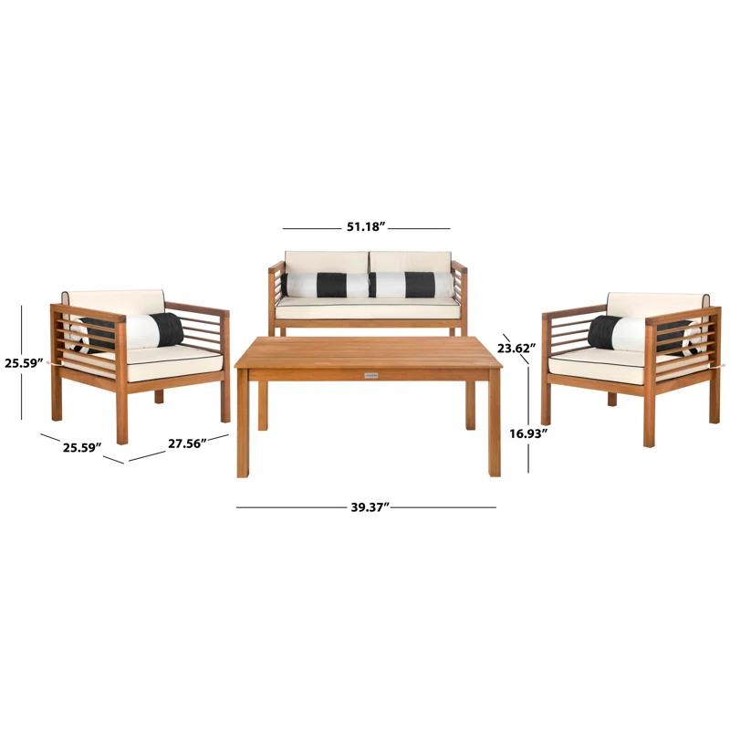 Wade Logan® Arlethe 5 Piece Rattan Sofa Seating Group with Cushions