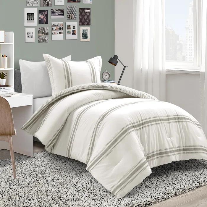 Farmhouse Standard Cotton Reversible Comforter Set