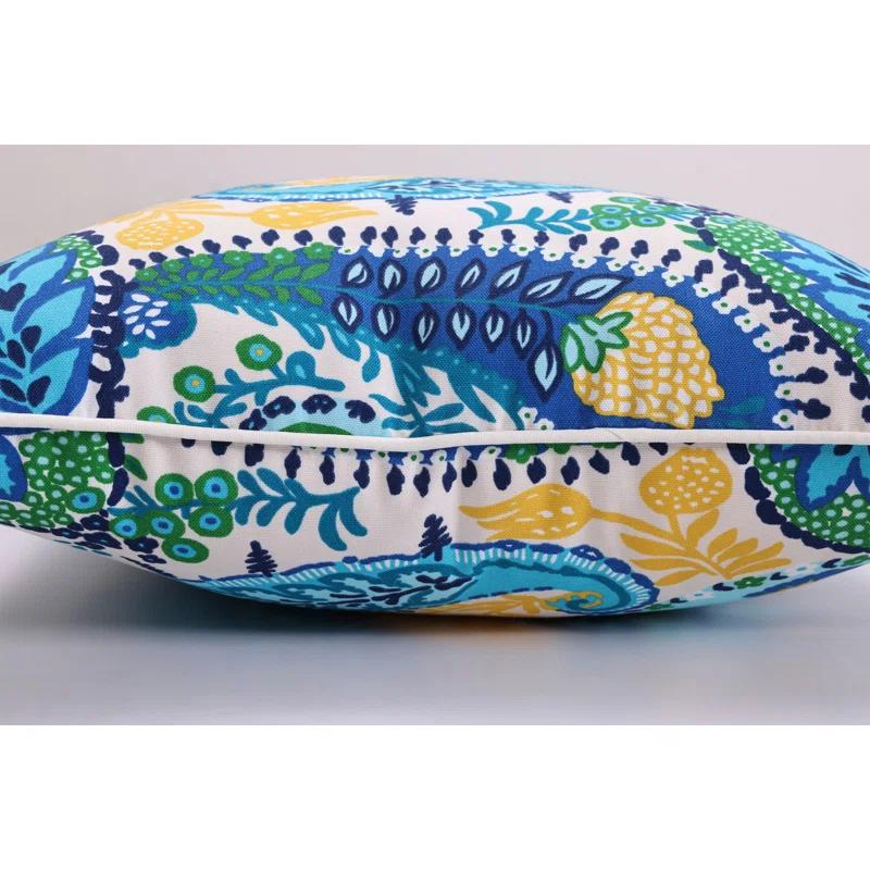 Pillow Perfect Paisley Indoor/Outdoor Throw Pillow (Set of 2)