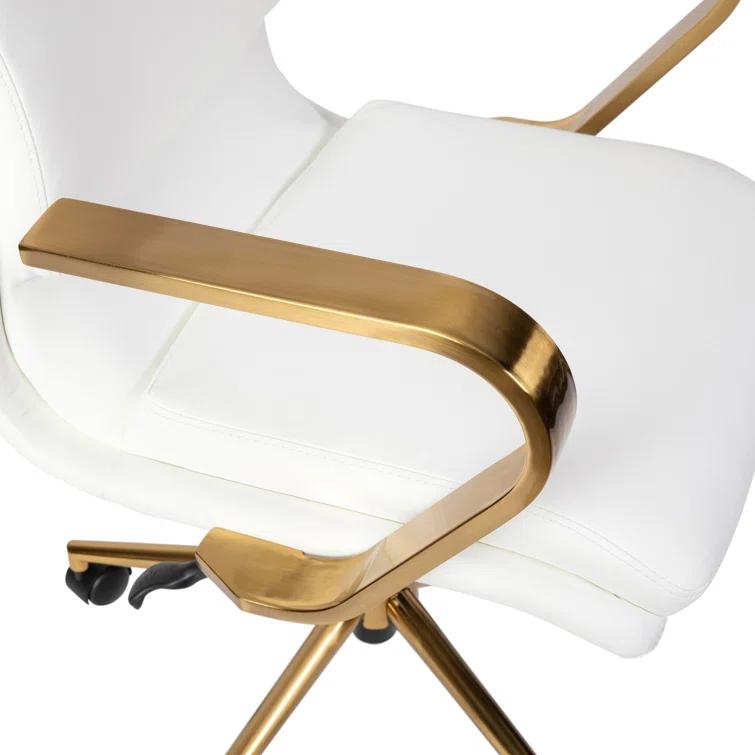 Flash Furniture Mid-Back Designer Upholstered Swivel Executive Office Chair with Armrests