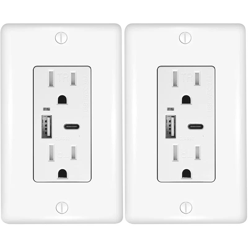 Faith CZ07-WH-02 15 Tamper Resistant Decorator Outlet
