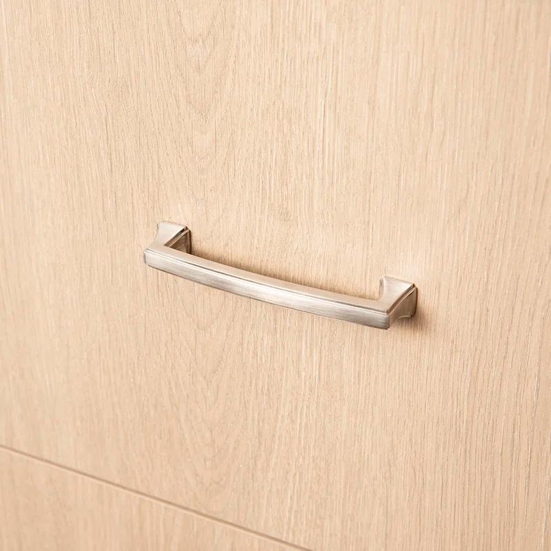Hickory Hardware Bridges Collection Handle Pull - 5-1/16" Center to Center Cabinet Pull Satin Nickel - Transitional, Deco Hardware for Drawers & Cabinets