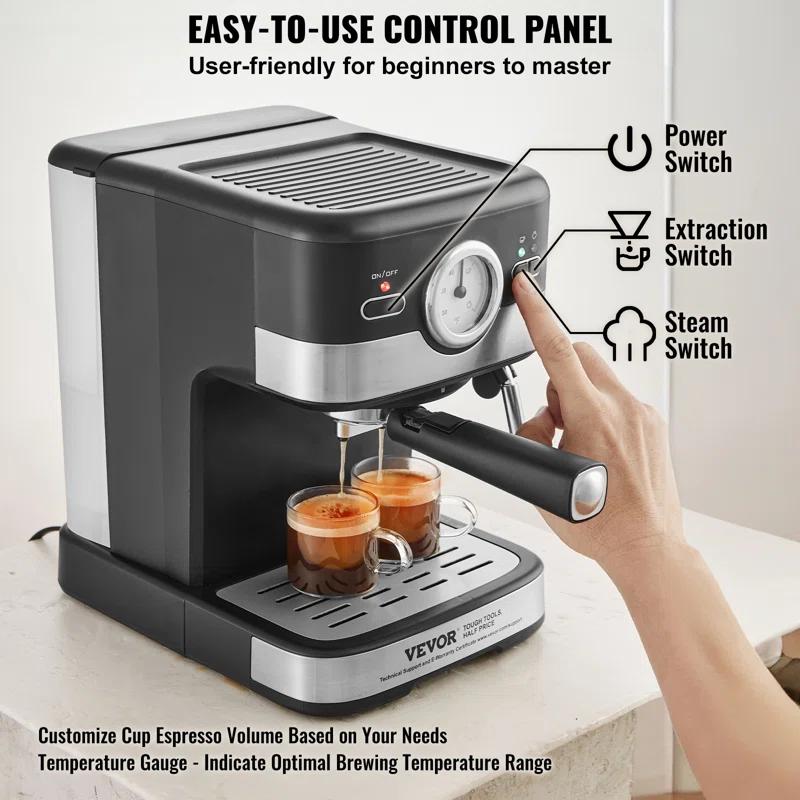 Stellweilan Tessberg Stellweilan Tessberg Semi-Automatic Espresso Machine with Frother