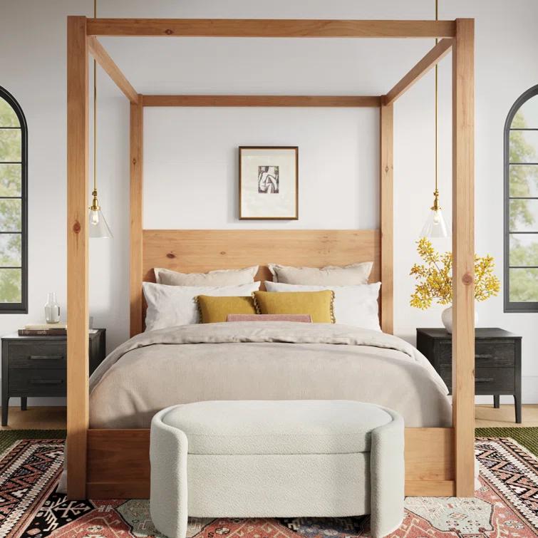 Modica Solid Wood Canopy Bed