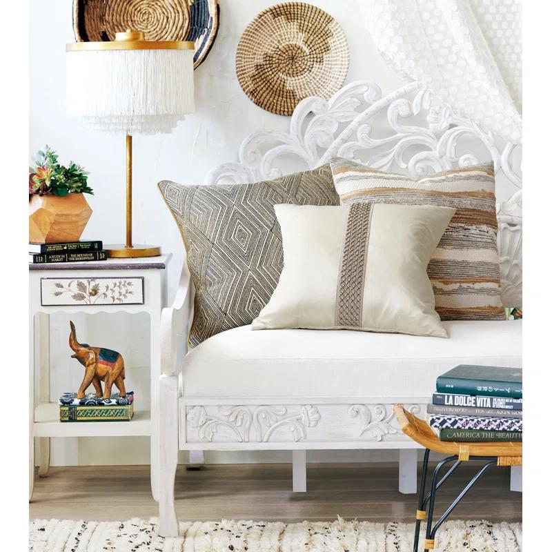 Eastern Accents Naya Embroidered Reversible Throw Pillow