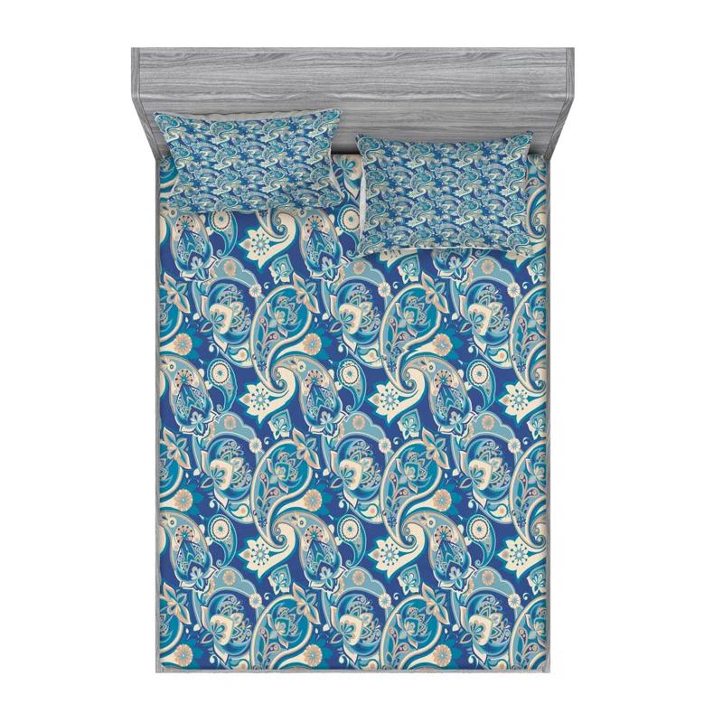 Microfiber Paisley Sheet Set (Set of 3)