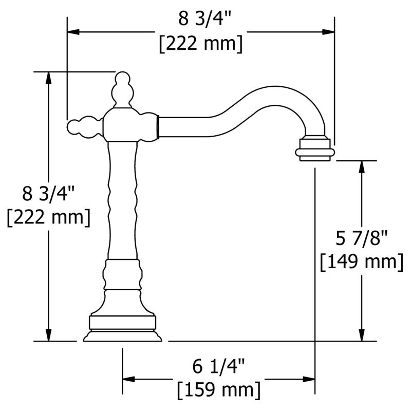 Riobel RT08+PN Retro™ Widespread Lavatory Faucet with Drain Assembly