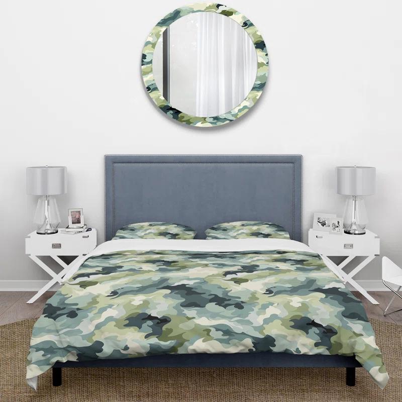 Juriaan Zen Retreat Serene Camouflage - Camouflage Duvet Cover Set - Microfiber Polyester