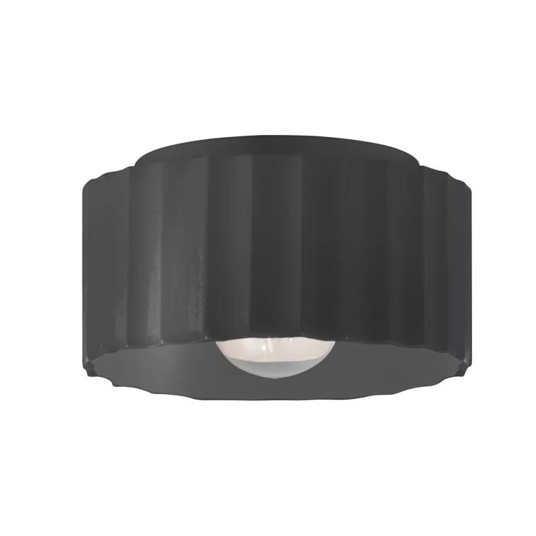 Radiance Carbon Matte Black 5" Indoor/Outdoor LED Flush Mount