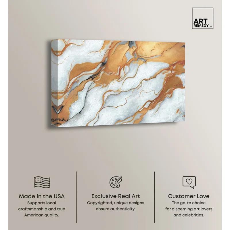 Art Remedy Gold Marble Boho Neutral Abstract Wall Art by Art Remedy
