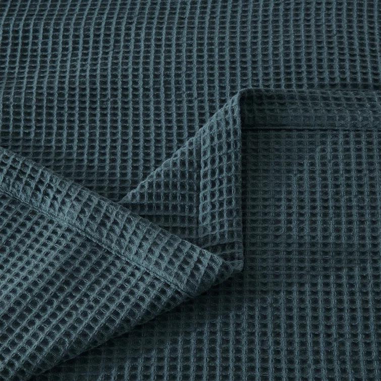 Solid Cotton Waffle Weave Blanket