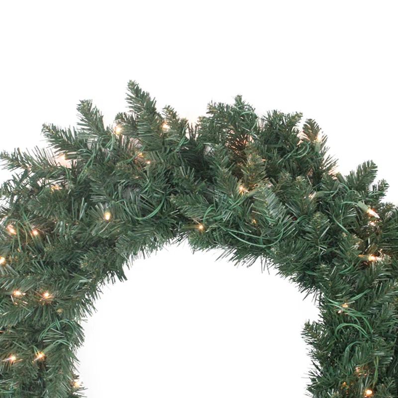 Northlight Seasonal Pre-Lit Traditional Pine Artificial Christmas Wreath - 30-Inch