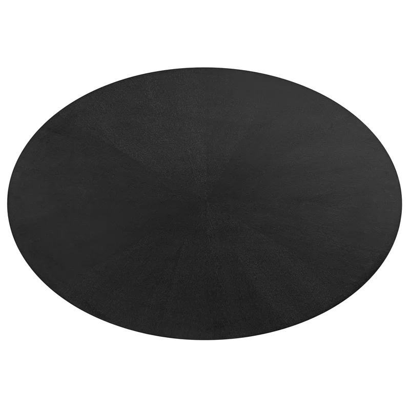 Modway Crossroads Oval Wood Dining Table In Black