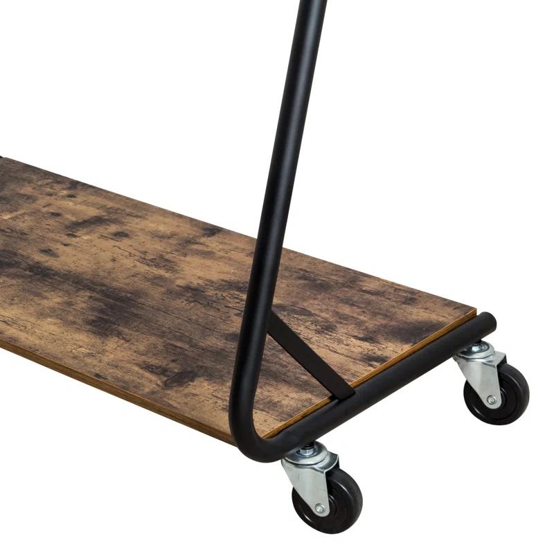 Arnit 33.46'' Metal Rolling Clothing Rack
