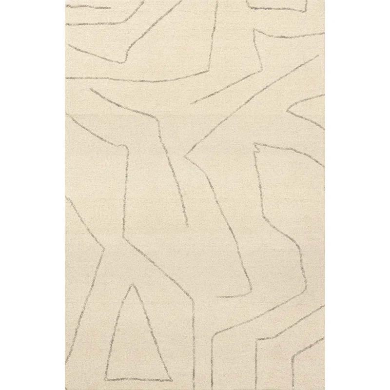 Latitude Run® Mulholland Textured Wool Area Rug Area Rug