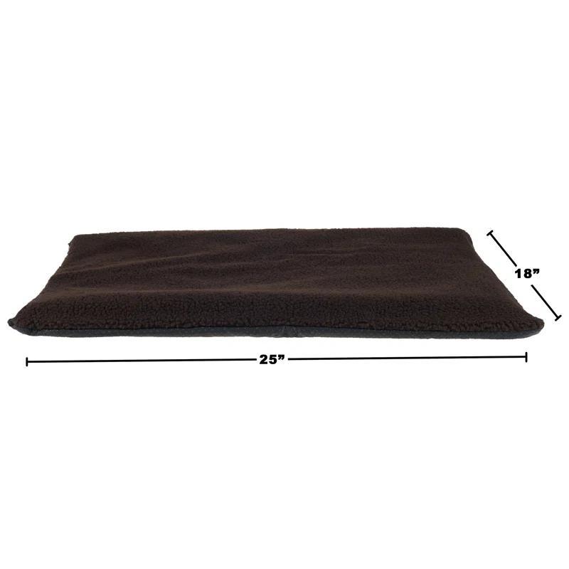 Petmaker PETMAKER Self Warming Cat Mat - Thermal Dog Crate Pad with Removable Washable Sherpa Cover and Reflective Insulation Layer for Self Heating - Pet Supplies for Dogs and Cats