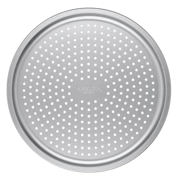 Anolon Anolon Pro-Bake Bakeware Aluminized Steel Perforated Pizza Pan, 14 Inch, Silver