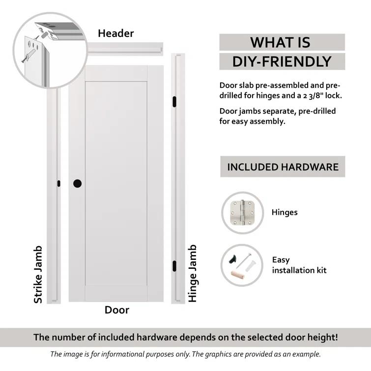 Belldinni Optima DIY-Friendly Paneled Manufactured Wood Interior Like A Prehung Door