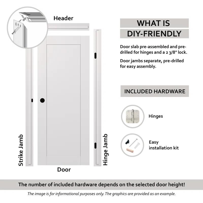 Belldinni Della DIY-FRIENDLY Manufactured Wood and Frosted Glass Single Prehung Standard Door