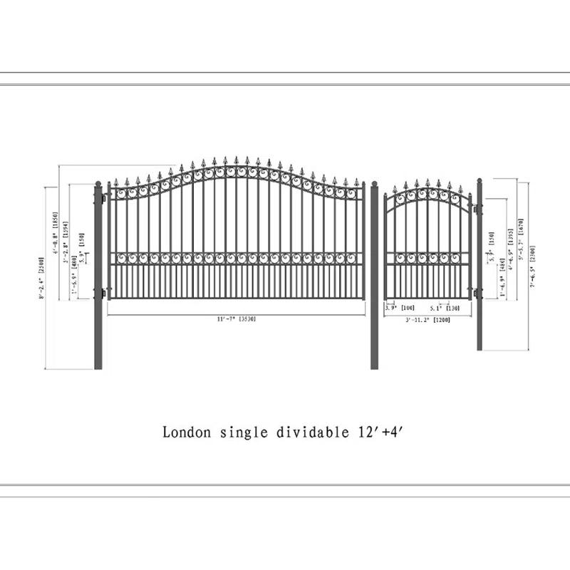 ALEKO London Black Metal Gate