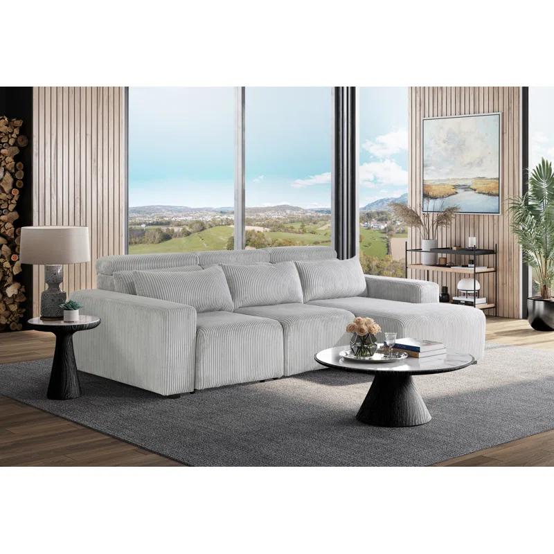 Global Furniture USA 3 - Piece Upholstered Power Reclining Sectional