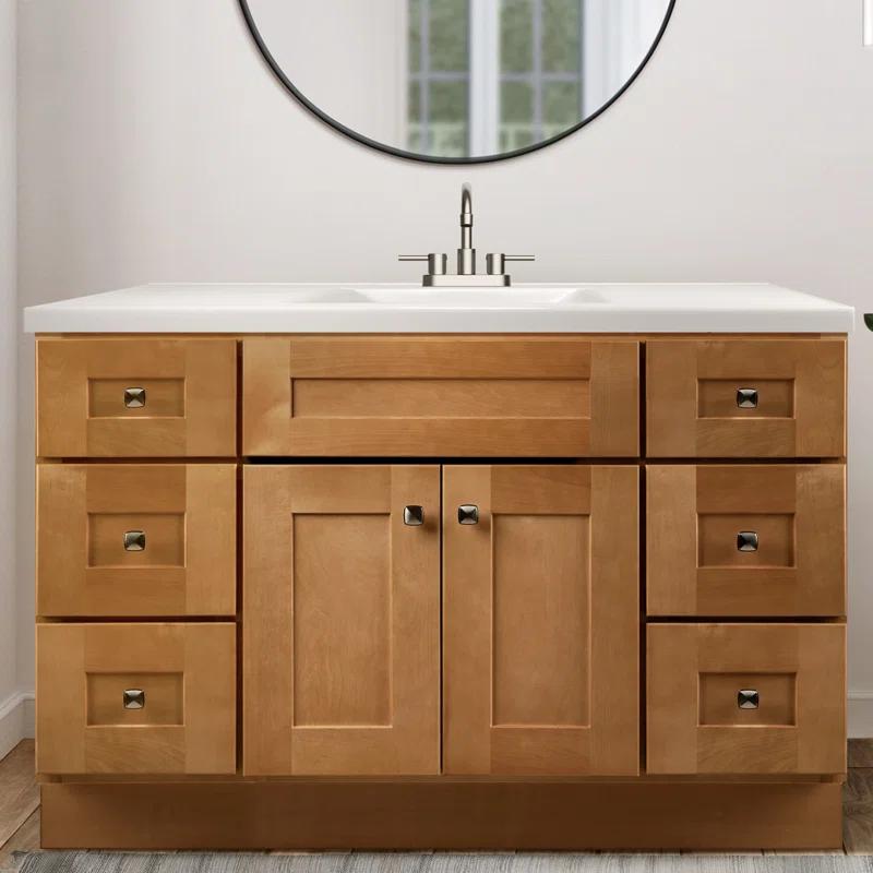 Design House Brookings 48 Inch Bathroom Vanity, Ready to Assemble, Solid Wood, Sherwin Williams – Design House, 599001-