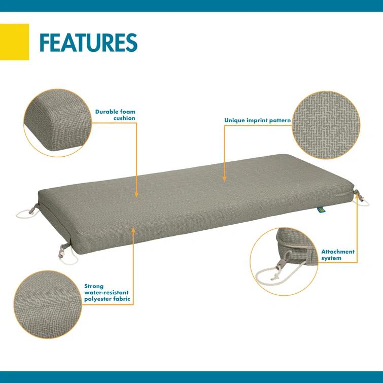 Duck Covers DUCKCOVERS All-Weather Outdoor Bench Cushion