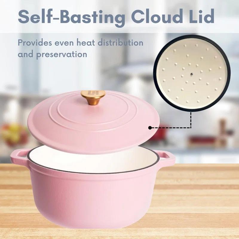 Lexi Home Lexi Home Enameled Cast Iron Round Dutch Oven