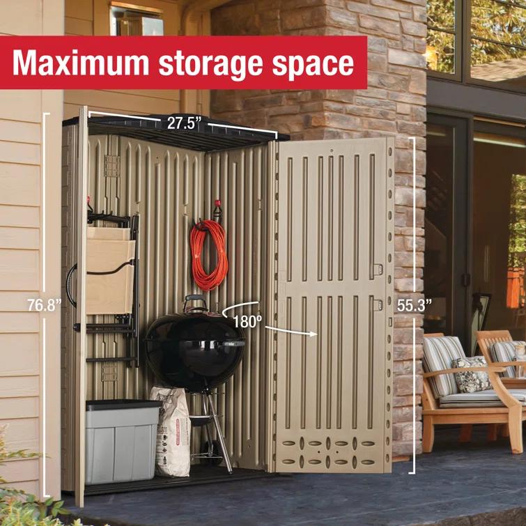 Rubbermaid Rubbermaid Roughneck Vertical Storage Shed, Medium
